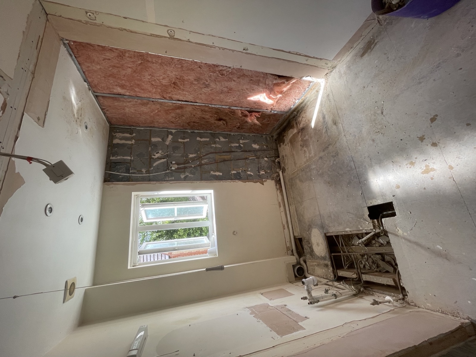 Canterbury bathroom project before tiling